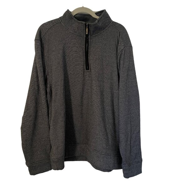 Tommy Bahama Men's 1/4 Zip Pullover Sweater XL Polyester/Cotton Blend Gray - Picture 1 of 8